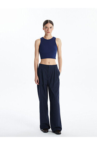 LC Waikiki Lcw Vision Crew Neck Textured Women's Crop (S5)