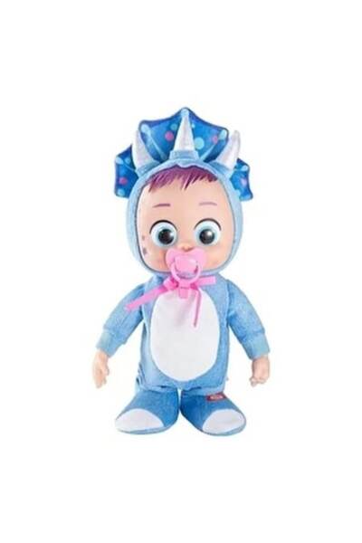 OEM Interactive Baby Doll, Baby Cry Dino Animal, Blue, 30 cm