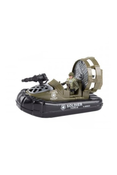 MASHASHOP Military Boat with Soldier, 9 Accessories, MASHASHOP, Green, 20 cm