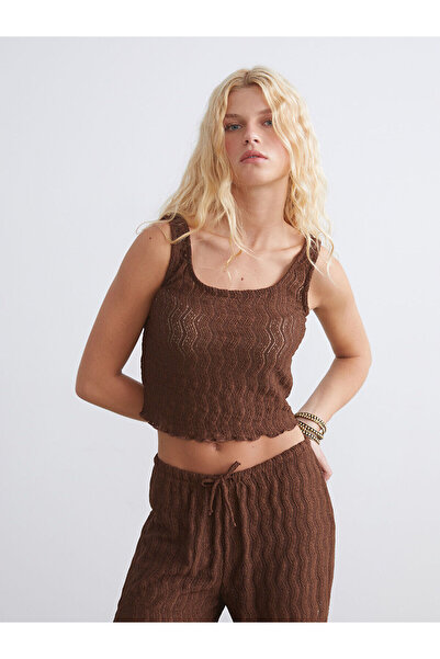 LC Waikiki Vizyon New Season U-Neck Textured Crop