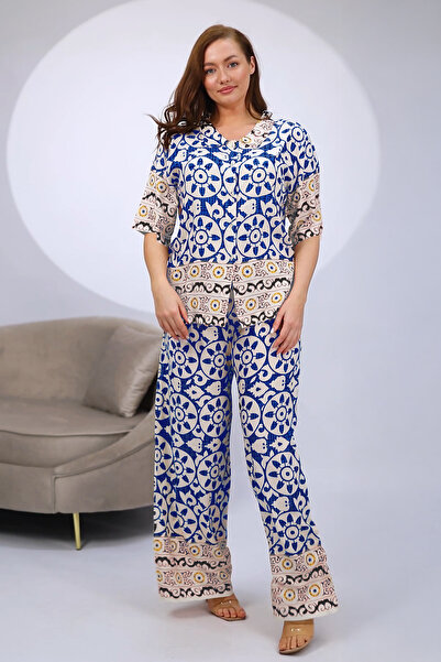 Clyfora Geometric Floral Patterned Shirt Set