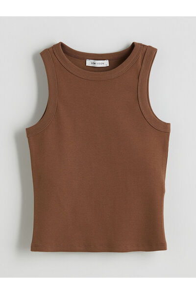 LC Waikiki Yeni Sezon Bisiklet Yaka Dokulu Kadin Atlet - S5GC35Z8