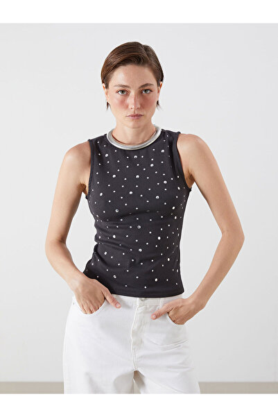 LC Waikiki Bisiklet Yaka Taşlı Kadın Atlet