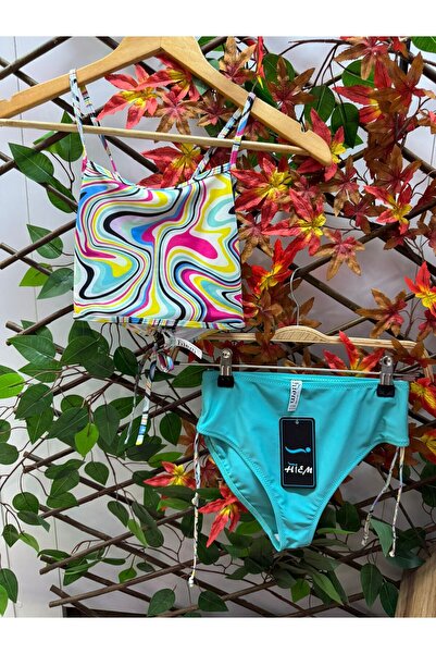 mikam Girl's Affordable Stylish Designed Rope Detail Bikini Set