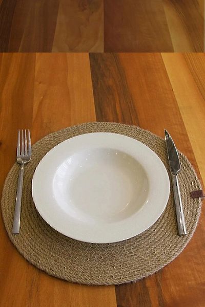 Wood Design American Service Runner 6-Piece Presentation Supla Brown Set Knitted under Plate Fireproof (Brown)