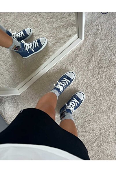 PremiumShoes СНІЖНО-БЛАКИТНІ ДОВГІ КРОСІВКИ З МАНЖЕТАМИ CNV