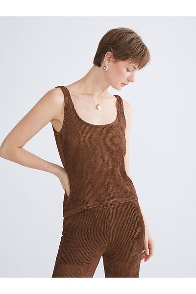 LC Waikiki U Neck Textured Crop