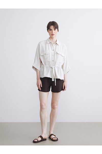 LC Waikiki Dobby Oversize Women's Shirt