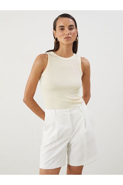 LC Waikiki Women's Athlete with Crew Neck Stones