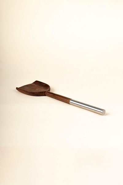FH finehome Volleyball Metal Handle Acacia Spatula