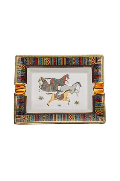 Generic منفضة سجائر سيراميك من LUBINSKI لحامل سيجارين، تصميم صينية بنمط عتيق،...