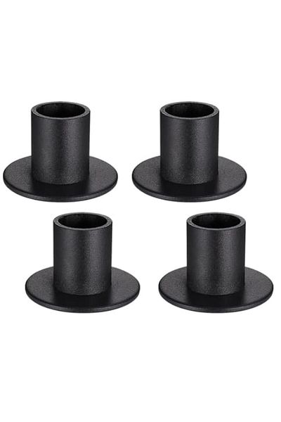 Generic BIGTHREE Candle Holders, 4Pcs Retro Black Iron Candle Holders, Taper Candlestick, Holders Decorativ