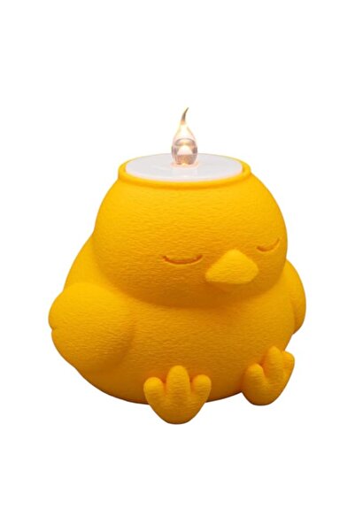 Generic Brand Decorative Chick Tea Light Candle Holder, Yellow