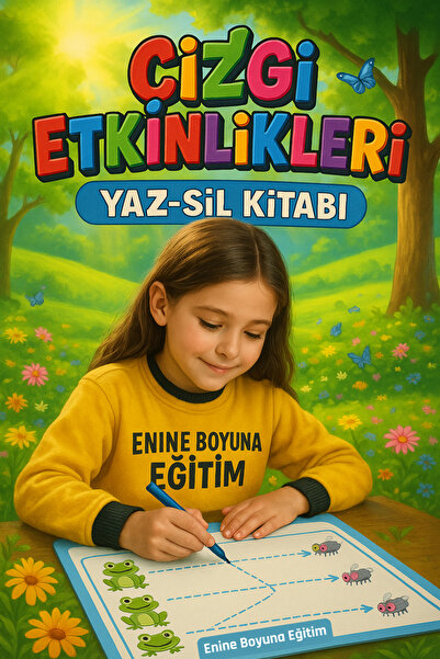 Enine Boyuna Eğitim كتاب تمارين الخطوط لمرحلة ما قبل المدرسة YAZ-SIL