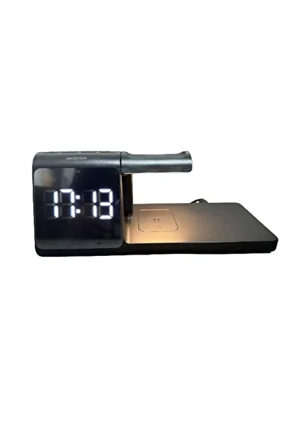Generic Microdia SnapChrono Trio 5-In-1 Wireless Charging Station with Alarm Clock, Black