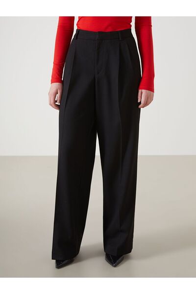 LC Waikiki Siyah Loose Fit Kadın Pantolon