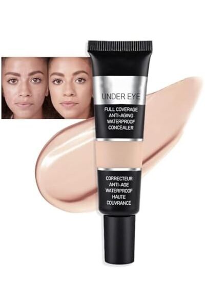 SWIUKPHE خافي عيوب تحت العين بتغطية كاملة، خافي عيوب مقاوم للماء للهالات السو...