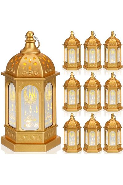 Generic Hortsun Ramadan Candle Lantern Led Eid Mubarak Lantern Ramadan Mubarak Lanterns Decorative Moon Sta