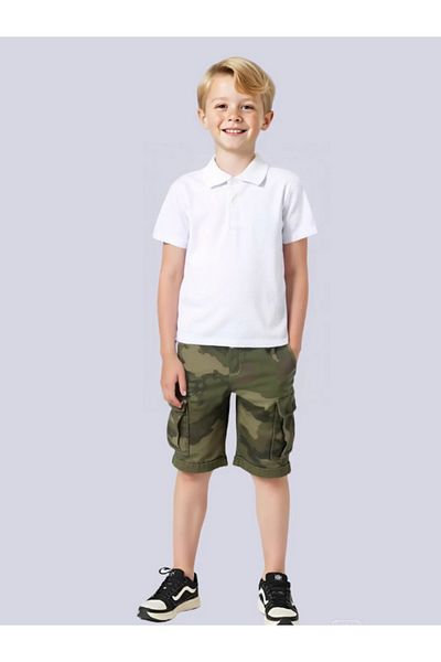 BERNEO Unisex School Polo Neck Lakos 100% Natural T-Shirt
