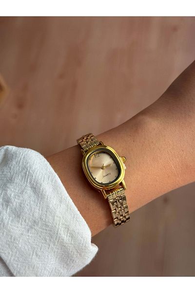 Vola Collection Thin Gold Cord Minimal Vintage Women's Wrist Watch - 42