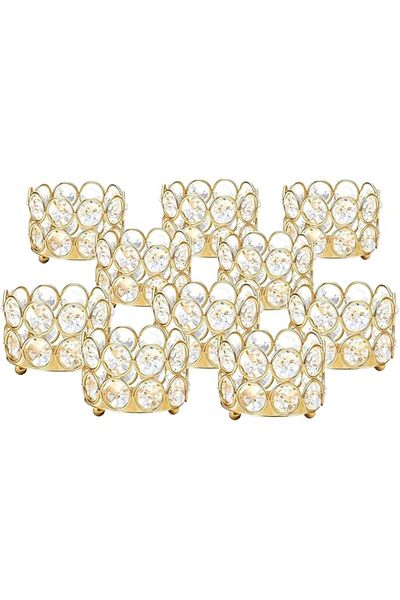Generic TIED RIBBONS Crystal Candle Holder for Home Decor for Formal Events,Wedding,Church,Holiday Hallowee