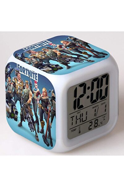 Generic ساعة منبه رقمية من فورتنايت مزودة بشاحن USB وإضاءة LED وساعات منبهة ل...