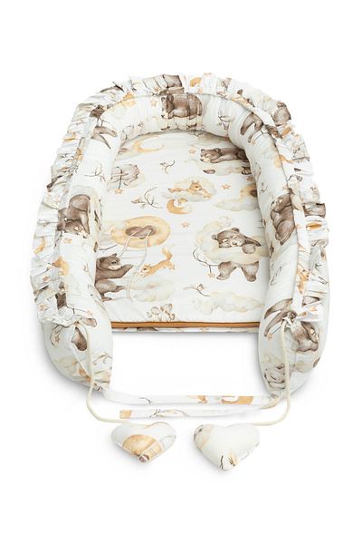 Sensillo Baby nest cu saltea detasabila si umplutura antialergica pentru rasfatul bebelusului, 80x45cm