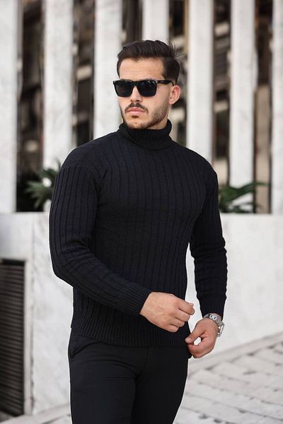 Gameyal 3 Pieces Lycra Unisex High Neck Turtleneck Sweater
