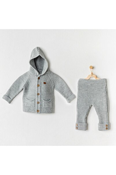 andywawa Ac24335 Knitwear 2-Piece Knitwear Set Gray Melange