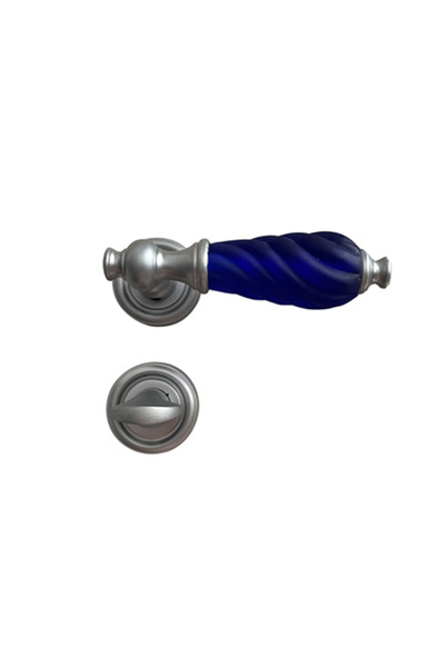 Hızır مقبض باب المرحاض من النحاس الأصفر بنسبة 100% مع شارة زرقاء كروم غير لام...