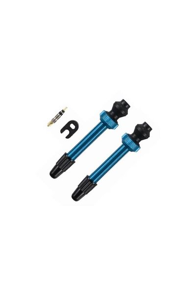 barbieri Valve tubeless Barbieri, lungime 45 mm, aluminiu, supapa de rezerva inclusa, greutate 8g, albastru