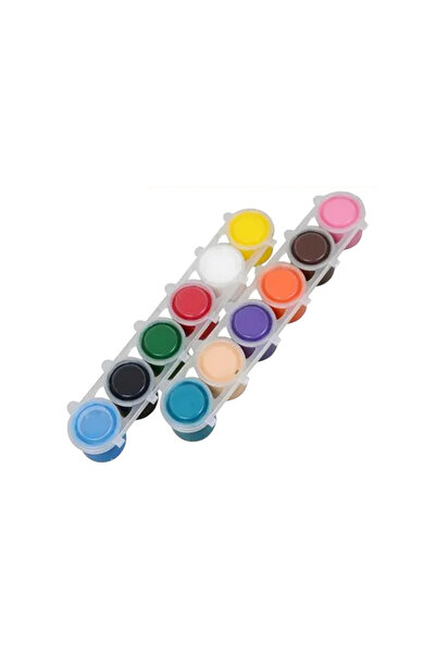 everart 12 RENK X 25 ML GUAJ BOYA SU BAZLI KOLAY YIKANABİLİR 3 YAŞ VE ÜZERİ İ...
