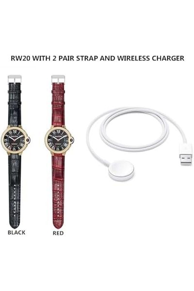 HAINOTEKO Haino Teko Germany RW 20 Diamond Edition Classic Round Smartwatch with Two Strap Sets for Women and