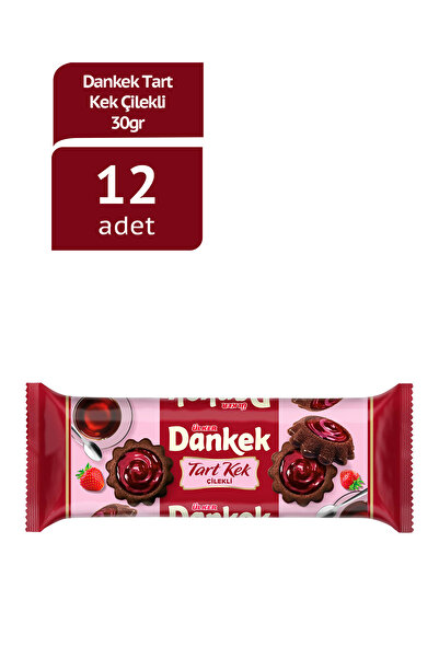 Ülker DANKEK Tart Çilekli Kek - 30 gram - 12 Adet