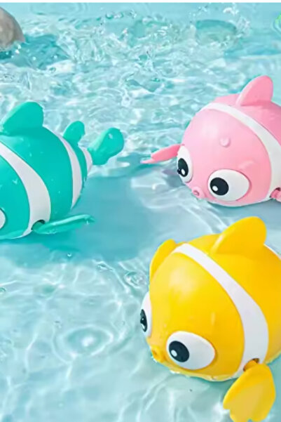 Hane Dostu Sevimli Balık Tasarım | Kurmalı Yüzen Banyo Oyuncağı Havuz Oyuncağı