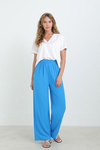 Modamorfo Women's Wide Leg High Waist Trousers - 18103Pnt