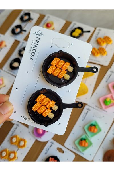 LO ADORO 2Pcs Pan Buckle Fruit Bread Croissant in Basket Gastronomy Masterchef Buckle Special Series 2026 New Fashion