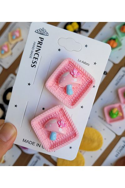 LO ADORO 2Pcs Pan Buckle Fruit Bread Croissant in Basket Gastronomy Masterchef Buckle Special Series 2026 New Fashion