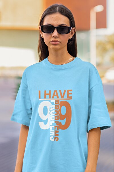 ArtYus تي شيرت رجالي/نسائي 99 PROBLEMS TRANSFER مطبوع برقبة دائرية وأكمام قصيرة