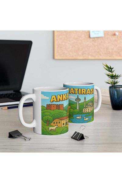 sıradışıhediyem Ankara Souvenir Mug Cup, Ankara Mug, and Ankara Souvenir Magnet Gift