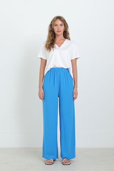 Modamorfo Women's Wide Leg High Waist Trousers - 18103Pnt