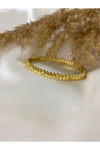 stainless steell Minimal Zircon Handcuff Bracelet