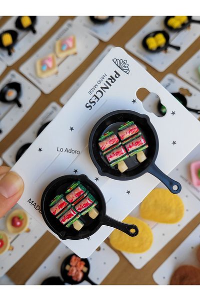 LO ADORO 2Pcs Pan Buckle Fruit Bread Croissant in Basket Gastronomy Masterchef Buckle Special Series 2026 New Fashion