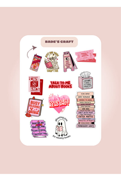 badescraft Kitaplar Tepki Sticker- Etiket- Smut Kitap Tepki Sticker- Defter A...