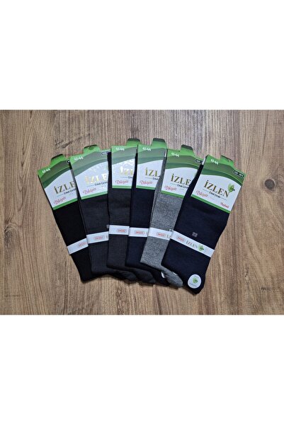 İzlen Dikişsiz Bambu Erkek Çorap 12li
