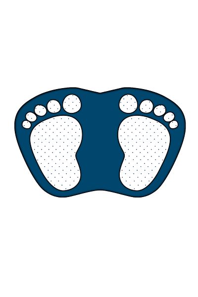 Carmine Carpet Decorative Digital Printed Footprint Patterned Door Mat
