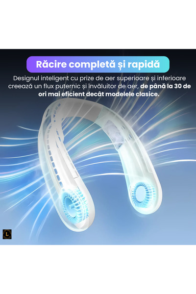 CR LUMI AND GABI Ultra Portable Neck Fan with Cold Plates, 3D 720° Cooling, 3 Speeds, 4 Ventilation Zones, Battery 4
