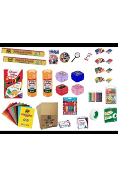A&G world 42 Parça Anaokulu Kırtasiye Seti Bütün İhtiyaçlar Tek Pakette 42 Parça Ekonomik Set