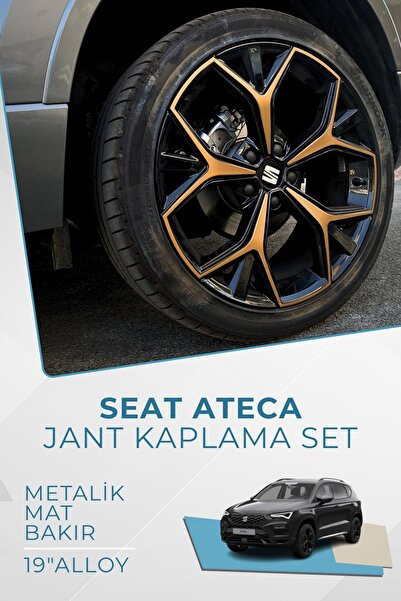 GRAFİCAR مجموعة ملصقات تغليف جنط سيات أتيكا - متوافقة مع سبيكة مقاس 19 بوصة