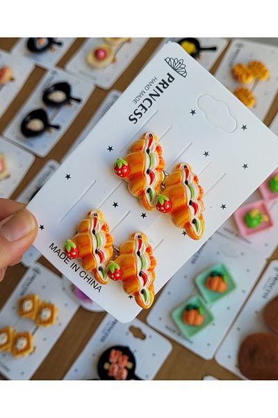 LO ADORO 2Pcs Pan Buckle Fruit Bread Croissant in Basket Gastronomy Masterchef Buckle Special Series 2026 New Fashion